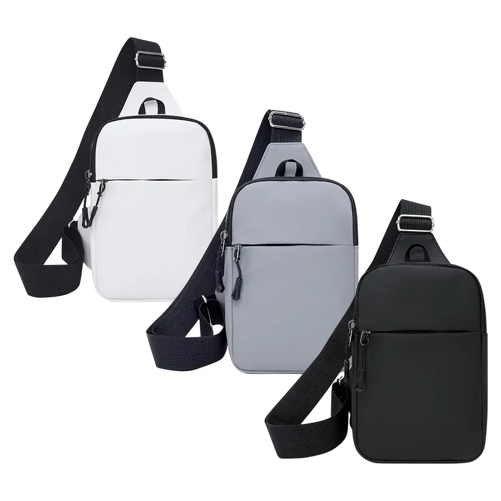 3Pcs Simptech Mini Crossbody Sling Bag - Water-Resistant Dual Pocket Chest Pack - Lightweight Fanny Pack for Running, Travel & Everyday Workout