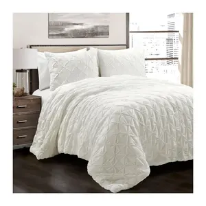 Lush Decor Ravello Pintuck Comforter 3-Piece Set Full/Queen