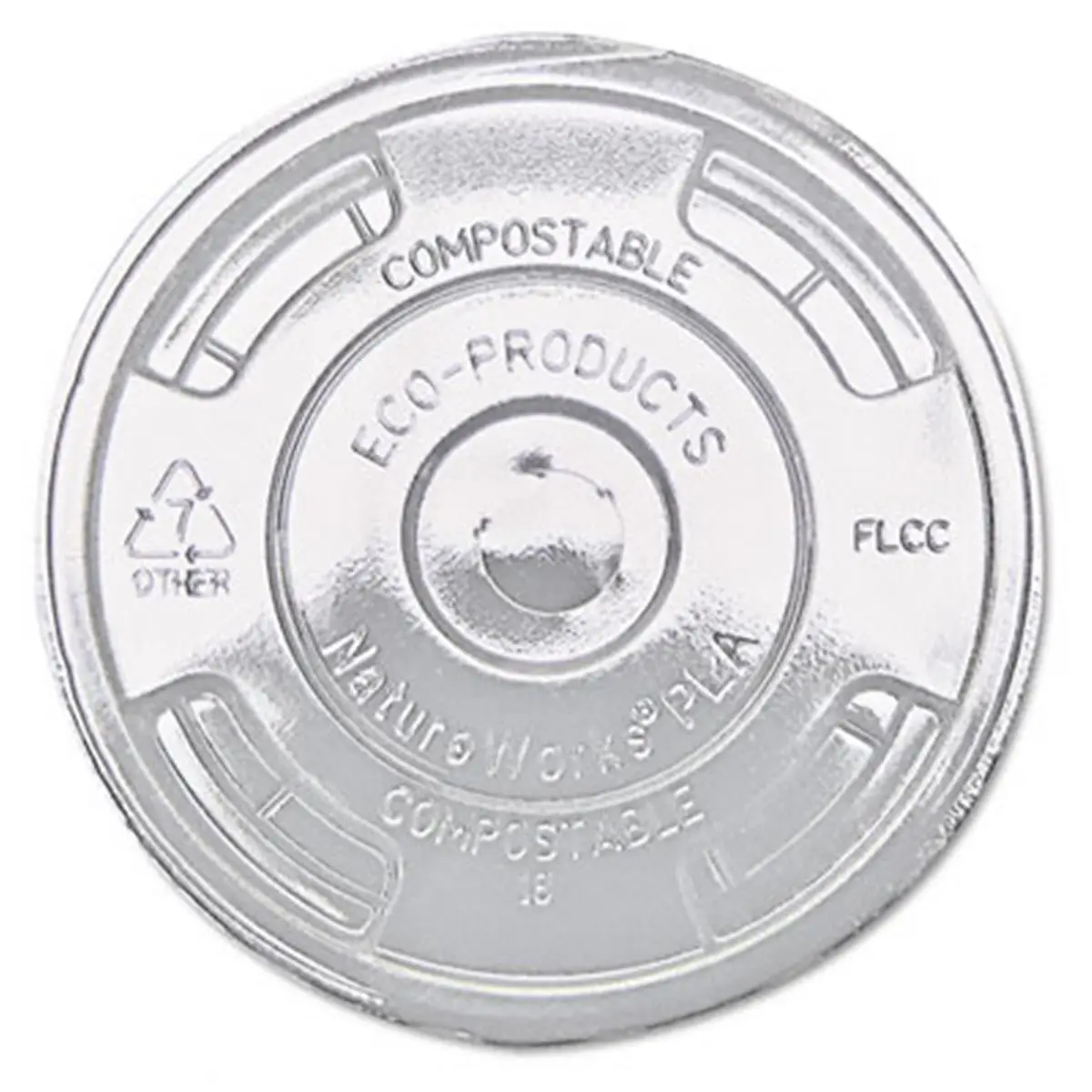 212 MAIN Eco EPFLCC Flat Lids for Corn Plastic Cups, Compostable, 1000 Pcs per Carton