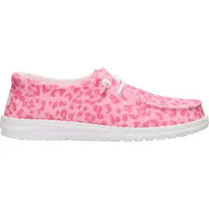 HEYDUDE Wendy Stretch Jersey Leopard - Comfortable Slip on Shoes for Women