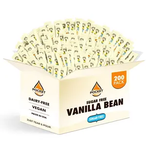 Pocket Pours Sugar Free Vanilla Bean Coffee Syrup - 200 Count
