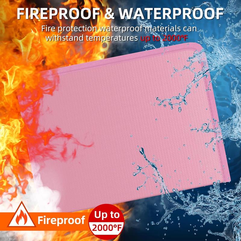 Fireproof Accordion File Organizer, Portable Expanding File Folder with Zipper&Labels, Pink Document Organizer with 13 Pockets, File Organizer for Important Document/Paper Storage Fireproof Accordion File Organizer, Portable Expanding File Folder with Zipper&Labels, Pink Document Organizer with 13 Pockets, File Organizer for Important Document/Paper Storage