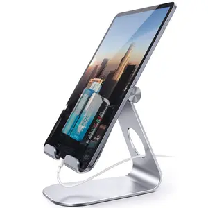 Foger Tablet Cellphone Stand Adjustable, Tablet Stand : Desktop Stand Holder Gifts Compatible with Tablet Such as iPad 2018 Pro 9.7, 10.5, Air Mini 4 3 2, Kindle, Nexus, Tab, E-Reader (4-13'') Smartphone