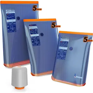 Vacuum Storage Bags with Rechargeable Cordless Pump,15 Pack 3 Size Compression Packing Cubes Seal Bags, Space Saver for Clothes and Clothing Blankets Organization Space Saving