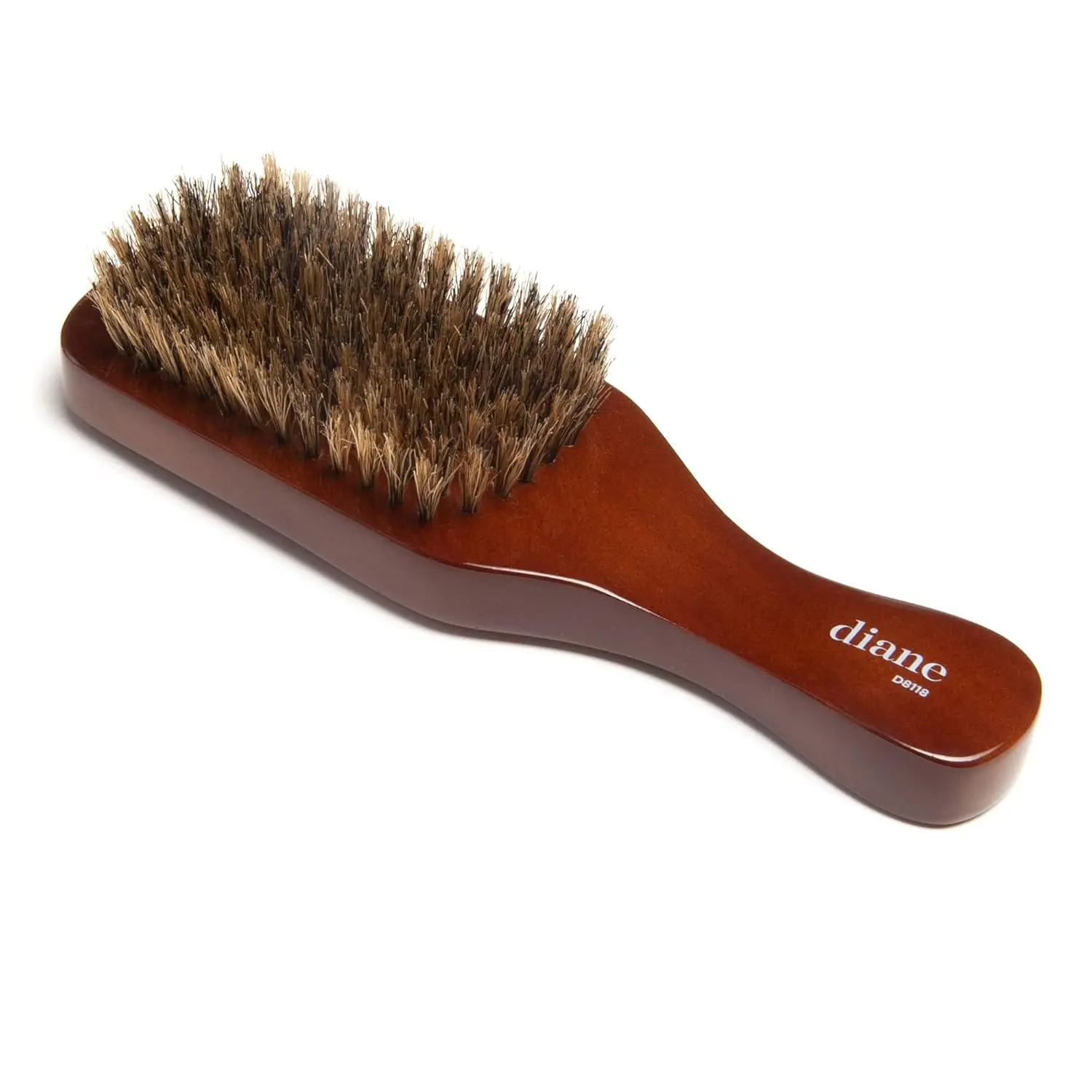 Reinforced Boar Bristle Club Brush for Men, Medium Firmness Hair Grooming Tool for 360 Waves, Smoothing and Detangling Thick Curly Hair, Boar Bristle Hairbrush, Hair Grooming Brush