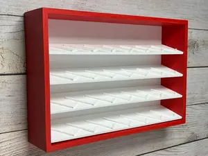 28 Car - Hot Wheels Wooden Display - Bull’s Eye Case - 1/64 Scale