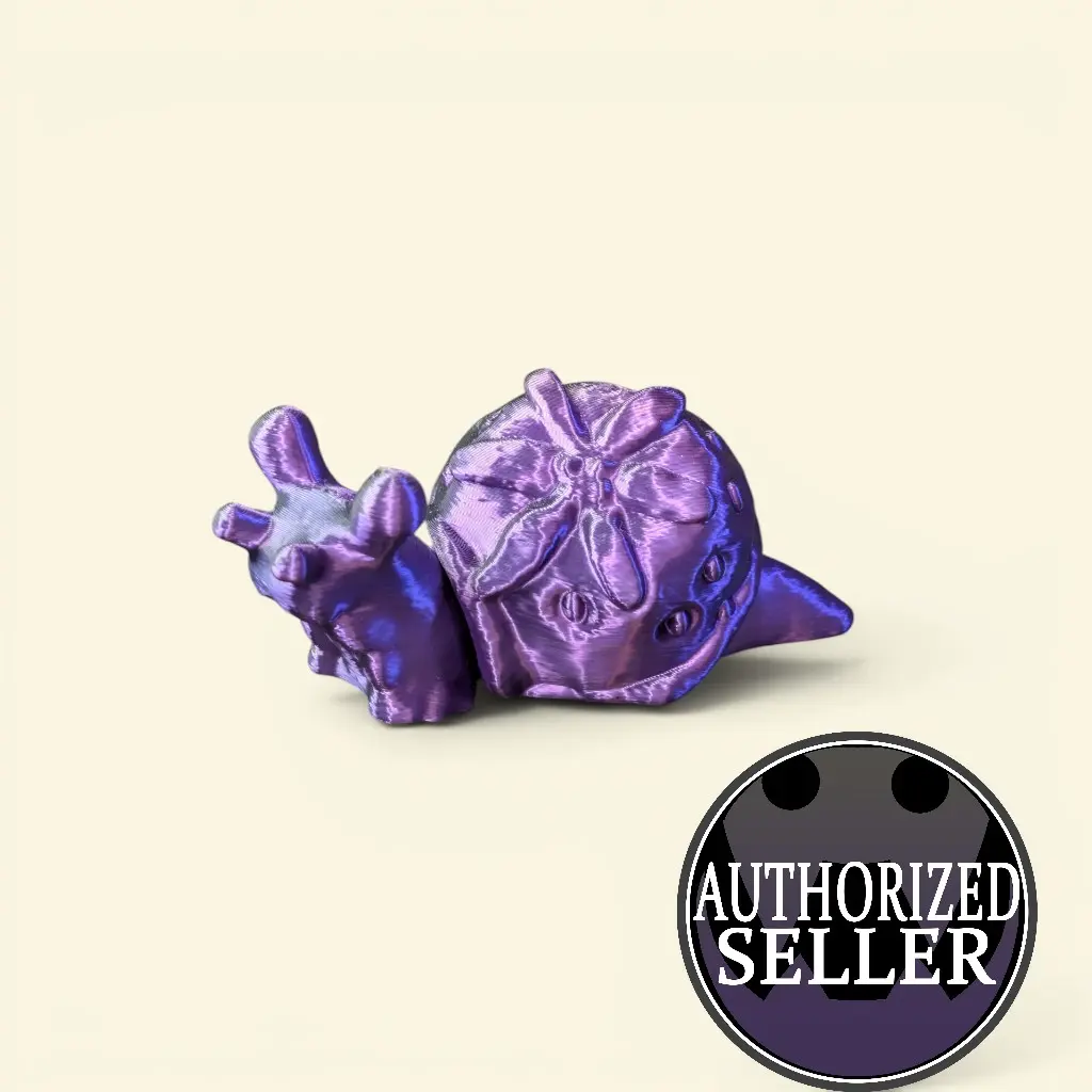 SnailFidget Strawberry Snail Desk Pet - Cute Cottagecore Flexi Fidget with Fully Articulated Design & Smooth Gliding Motion for Sensory Play