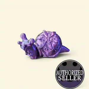 SnailFidget Strawberry Snail Desk Pet - Cute Cottagecore Flexi Fidget with Fully Articulated Design & Smooth Gliding Motion for Sensory Play