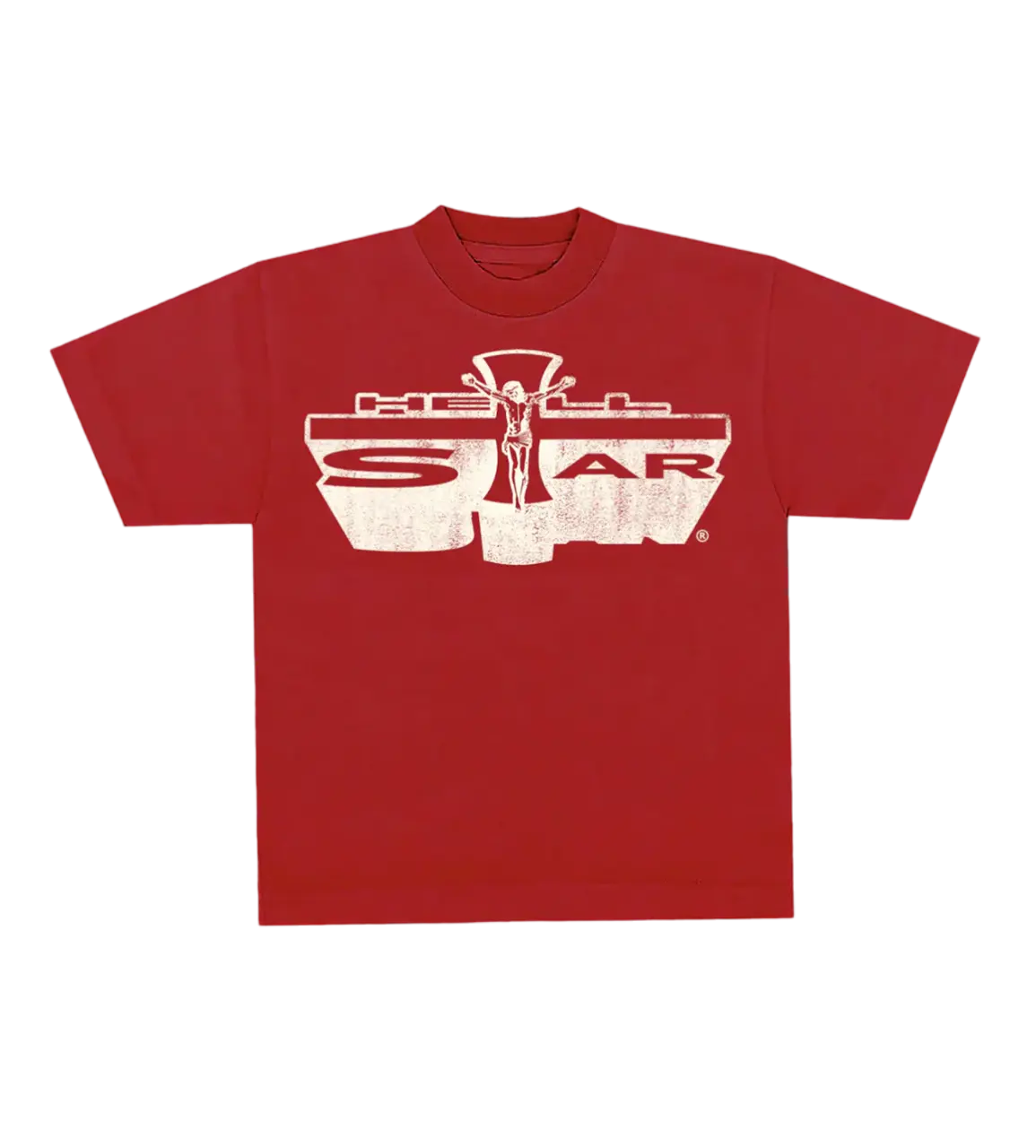 HELLSTAR STUDIOS JESUS EMBLEM T-SHIRT BLOOD RED