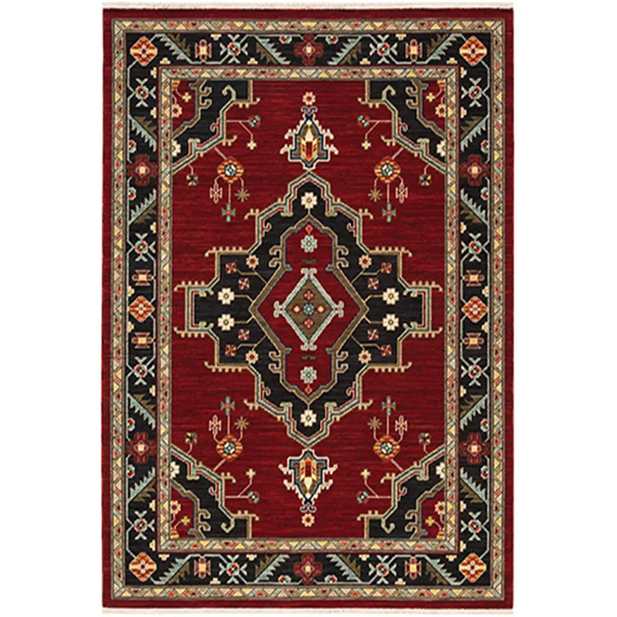 Oriental Weavers L092R6060092ST 2 ft. x 3 ft. Lilihan Machine Woven Rectangle Rug, Red
