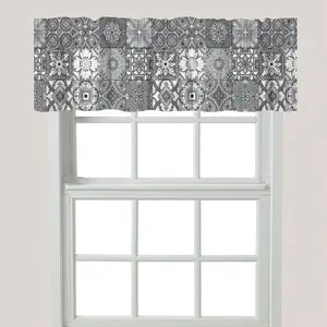 Laural Home Gray Granada Window Valance Laural Home Gray Granada Window Valance