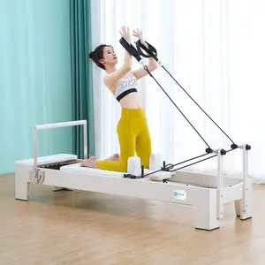 JOYRIDER Wooden Reformer Pilates Machine for Home Workout & Studio, Includes Pilates Box & Padded Jump Board for Gym Exercise - Yoga