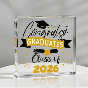 Acrylic Plaque Sign for Class of 2026, Inspirational Graduate Gift, Desktop Decorative Ornament, Novelty Desk Decor, Memorial Keepsake for Universities & Schools