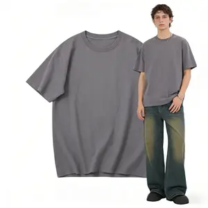 Gray Solid Color Clothing Male T Shirts High Quality New Tshirt Summer Casual Cotton Tops Hip Hop Breathable Tee Clothes