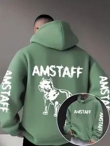 Men's Fall Winter Dark Art Hoodie, Montirex Letter Print, Fashionable and Practical, Casual Daily Wear