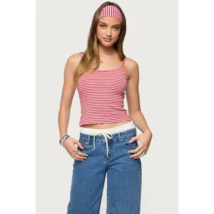 Two Piece Striped Headband Tank Top