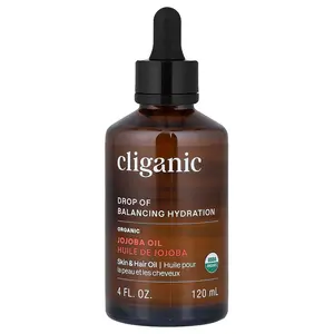 Cliganic Organic Jojoba Oil, For Oily & Combination Skin, 4 fl oz (120 ml) Cliganic Organic Jojoba Oil, For Oily & Combination Skin, 4 fl oz (120 ml)