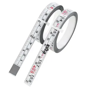 2-Pack Steel Self-Adhesive Measuring Tape Imperial & Metric Stick-on Ruler Left to Right and Right to Left Reading for Woodworking Workbench Table Saw Drafting Table 400cm/157Inch
