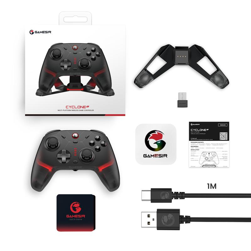 GameSir Cyclone 2 (Not for Xbox) Wireless Controller for PC/Switch/iOS/Android with Mag-Res TMR Sticks, Hall Effect Triggers, RGB Lighting, 6-Axis Gyro
