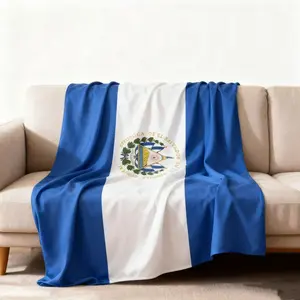 El Salvador Flag Blanket El Salvador Throw Blanket  El Salvador Flannel Blanket El Salvador Cozy Blanket  Adult Kid BlanketGift For Men & Women, Gift For Kids, Christmas Gift, Applies to Super soft  decorative sofa/sofa/bedroom