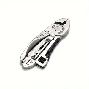 Compact And Portable Wrench And Pliers Set Featuring Three Screwdriver Heads, Elegantly Designed And Easy to Carry, Made of Stainless Steel, Perfect for Camping, Hiking, Survival, And Everyday Carry - an Excellent Gift for Fathers, Husbands
