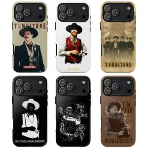 Doc Holliday Phone Case – Val Kilmer Tombstone Retro, MagSafe Compatible, Anti-Drop, Waterproof, Shockproof, Glossy Finish, Scratch-Resistant Full Protection for iPhone