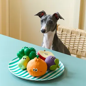 ZEZE Fruit & Veggie Latex Squeaky Dog Toys