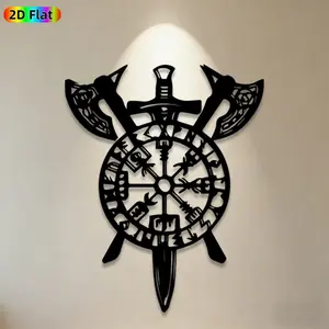 1pc Viking Shield Metal Wall Art,Viking Shield Statue Mural, Ideal Gift for New Year, Halloween, Viking Decor Enthusiasts, Weather-Resistant Metal Wall Decor Wall Sculptures, Perfect for Outdoor Fence & Indoor Wall Viking Culture Enthusiasts