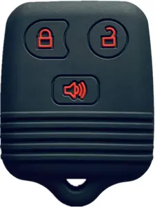Ford Lincoln Fob Cover: Mazda 3 Buttons Silicone Shell Fit for Explorer Edge Escape F150 Expedition Mercury Navigator Ranger Mariner| Keyless Remote Case Replacement (Black-1)