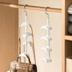 360 Degree Arched Hanger Hook Durable Bag Rack Holder for Home Storage Purse Handbag Wall Shelf Organiser Multifunctional Modern Design