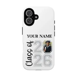 Custom Personalized Class Of 2026 iPhone Tough Case - TPU & Polycarbonate Casing, Wireless Phone Protection Accessories for Smartphone