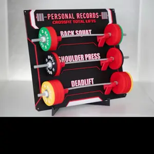 Crossfit Olympic Weightlifting Personal Record PR Tracking Board - 3D Printed Design for Tracking Lifelong Progress and Achievements