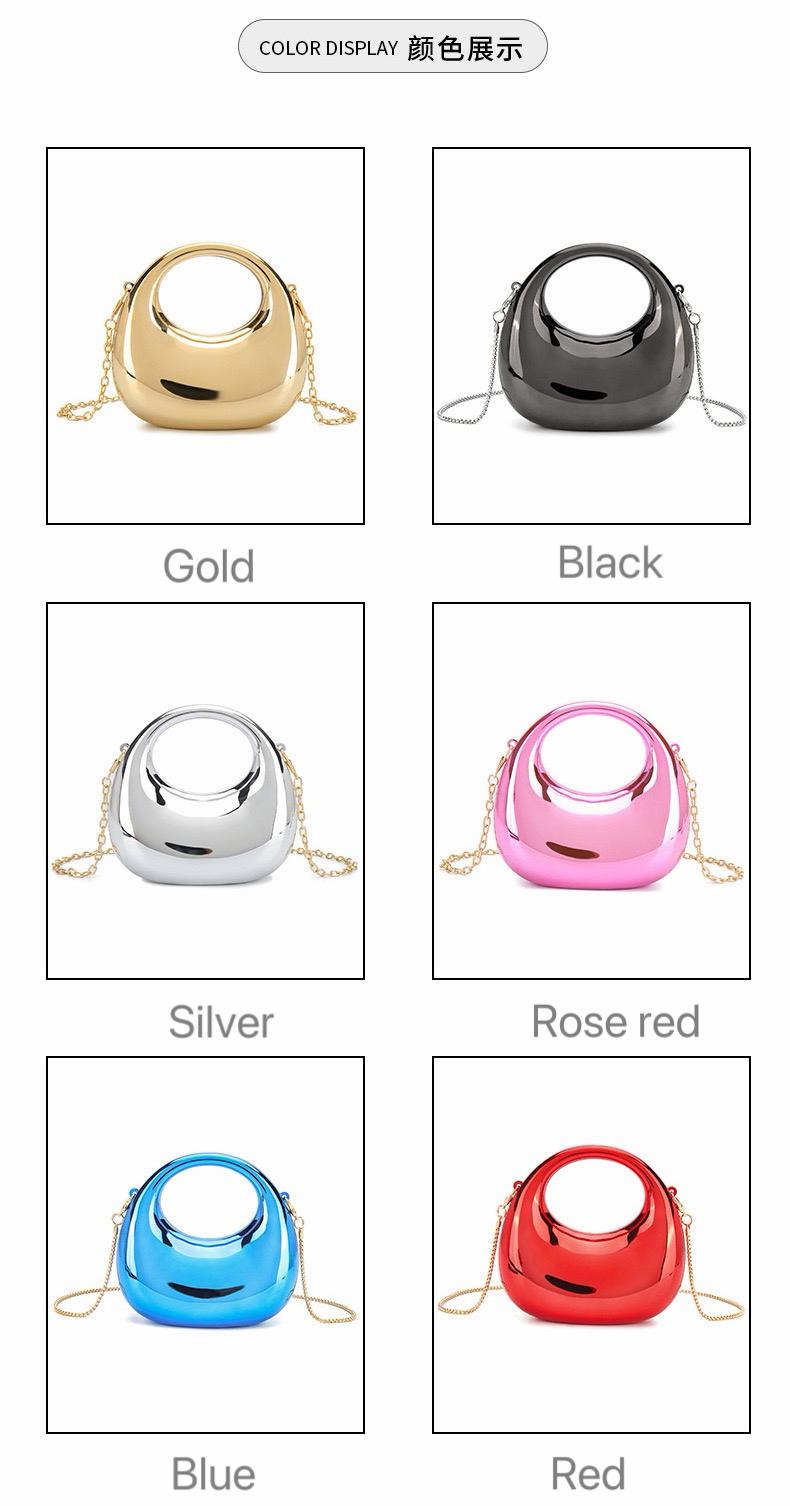 Candy Color Mini Bag, Crescent Acrylic Bag, Lipstick Coin Purse Crossbody Bag