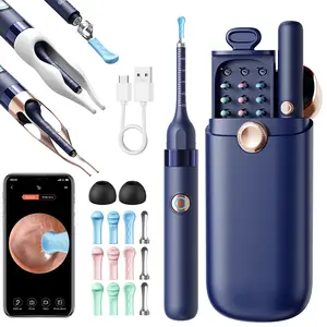 Ear Wax Removal Kit with Camera and Tools - Otoscope Ear Cleaner with Flexible HD Scope, Visual Ear Pick Tweezers Wax Remover, Safe Cleaning for Adults Kids