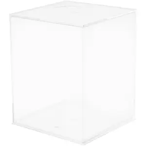 Pioneer Plastics 044C Clear Square Plastic Aquarium, 3.875" W x 3.875" D x 4.875" H