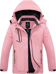 Wantdo Women'S Mountain Waterproof Ski Jacket Windproof Rain Jacket Winter Warm Hooded Coat wantdo