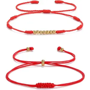 Bracelets for Women Kabbalah Red String Bracelet With  Bead 7 Knot Protection Bracelets Handmade Braided  Adjustable Amulet Good Luck  for Men