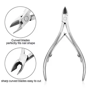 Professional Stainless Steel Cuticle Clipper, Silver Color Nail & Toenail Cutter Remover, Manicure Pedicure Tool for Nails