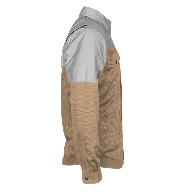 Summer Mesh Reflective Shirt Camel Eclipse - with Pads