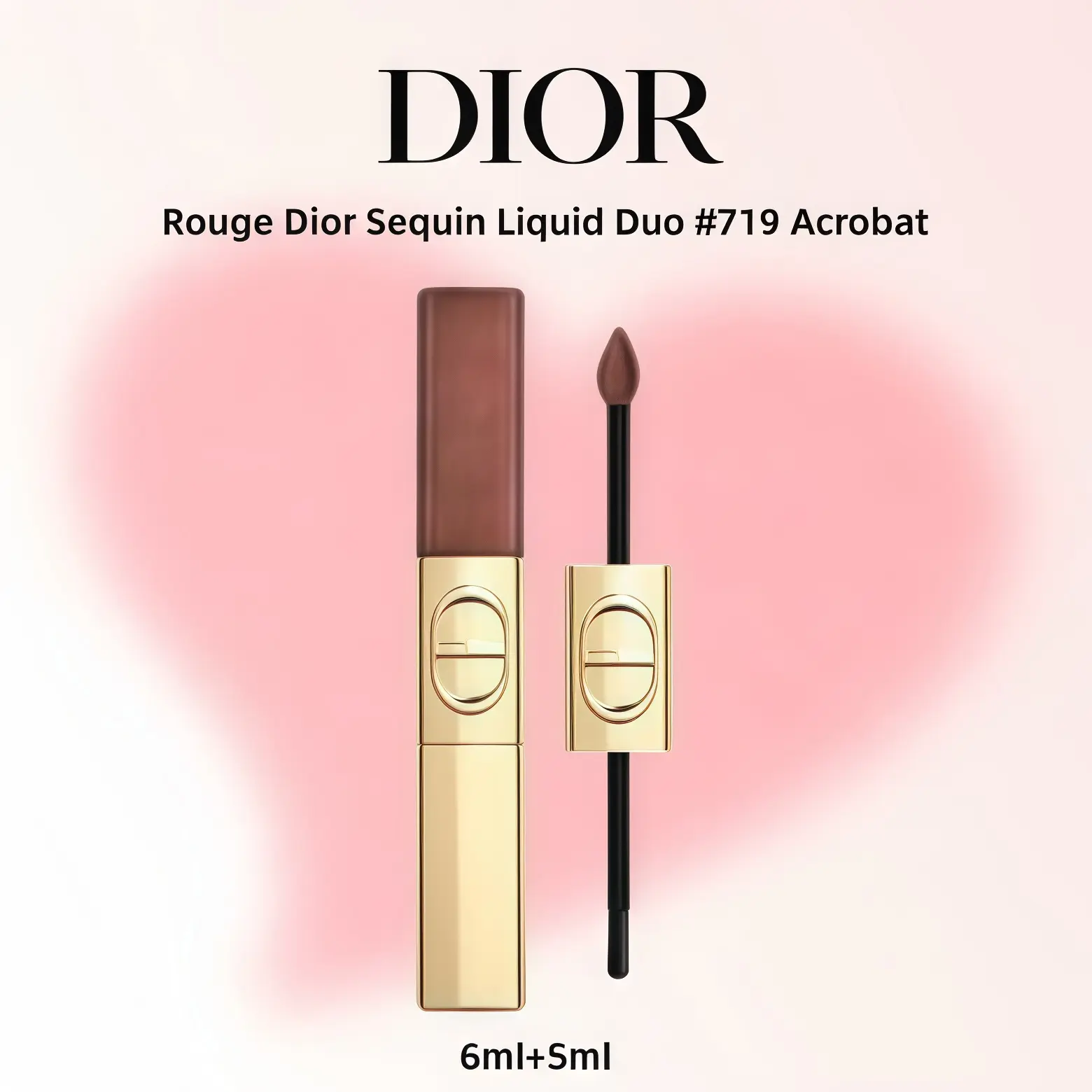 Dior Rouge Dior Sequin Liquid Duo #719 Acrobat 6ml+5ml Lipstick with Sequin Finish