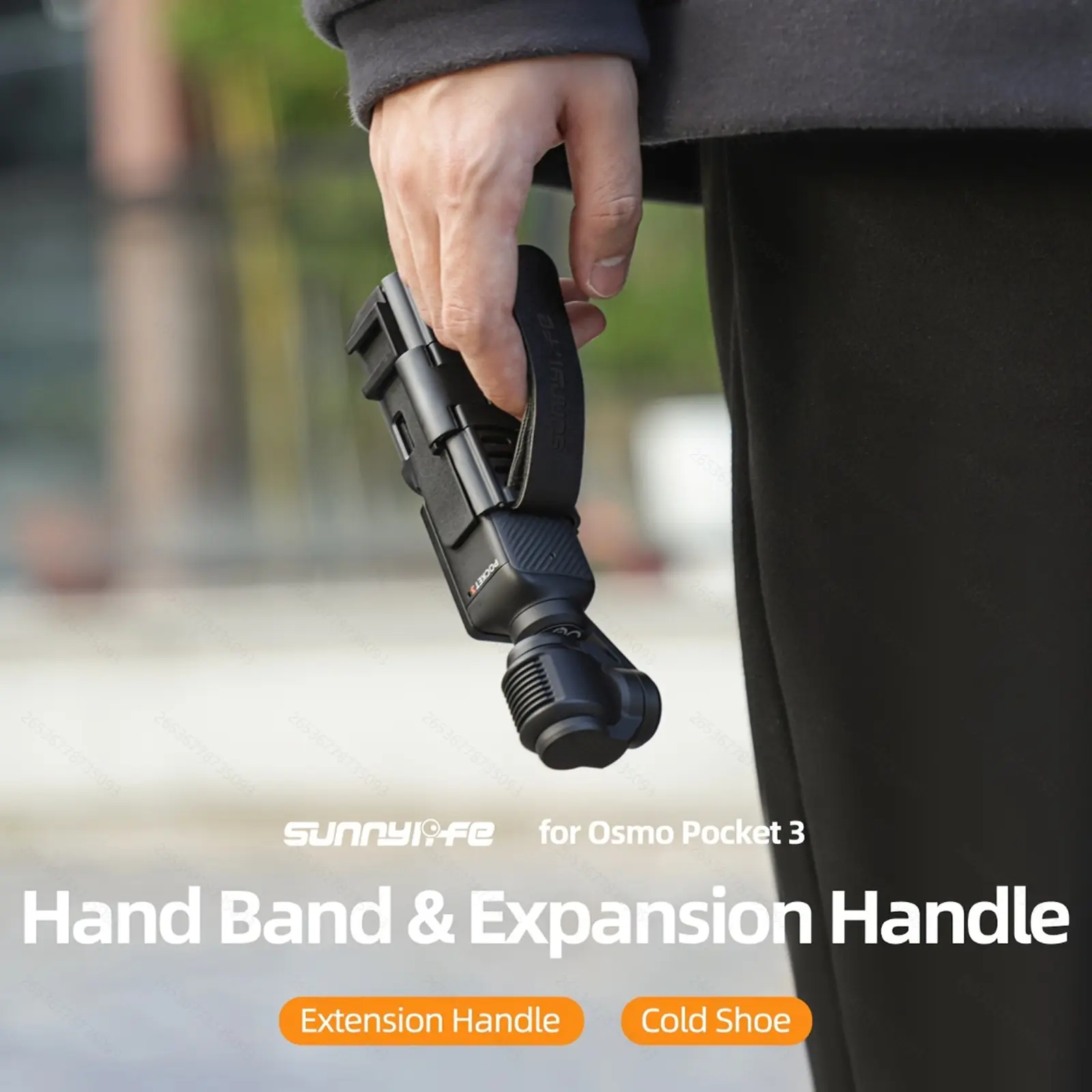 for DJI Osmo Pocket3 Hand Band& Expansion Handle, Photography Camera Accessories, Sports Camera Accessories, Vlogging for Outdoor Sport, Holiday Travel, Cold Shoe, Quick to Install and Remove, Gift for Pocket3 User
