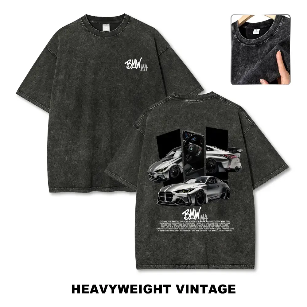 M4 Car Enthusiast Vintage Tee 90s Graphic Tees Men's t Shirts Graphic Tee t Shirts Funny Graphic Tee Good Graphic Tees Men's Graphic Tees Streetwear Outfits Men Vacation Outfits Oversized Tshirt Men