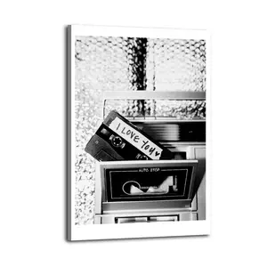 Tape Recorder Poster Wall Decor Art,Canvas Poster, Artistic Poster for Bathroom, Bedroom, Kitchen and Living Room, and A Funny Decor For Home