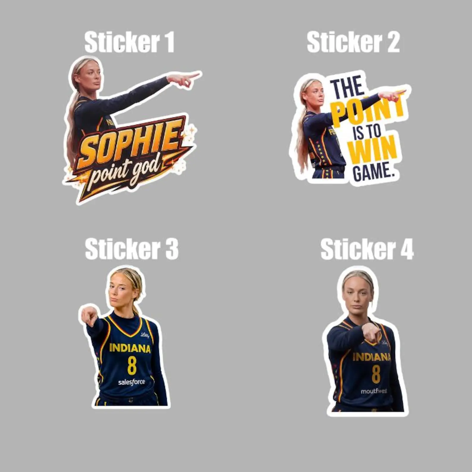Women Basketball Cunningham Stickers, Sophe Point God Sticker For Fans