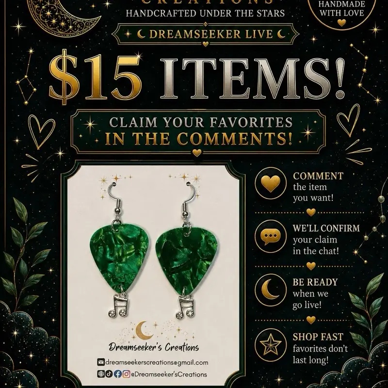 Handmade Polymer Clay Earrings with Nickel-Free metal by Dreamseeker’s Creations.