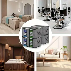 Large Capacity Foldable Storage Box, Thick Non-Woven Fabric Clothes Quilt Organizer, Bedroom Closet Organization, Moving Packing Container