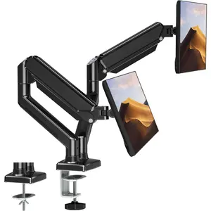 Dual Monitor Mount Fits 13 to 32 Inch Computer Screen, Dual Monitor Arm Hold up to 19.8lbs Each, Full Motion Monitor Desk Mounts for 2 Monitors, Gas Spring Monitor Stand, VESA Mount springtok