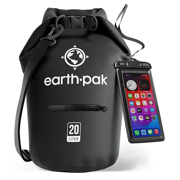 Earth Pak Waterproof Dry Bag with Zippered Pocket - Waterproof Dry Bag Backpack Keeps Gear Dry