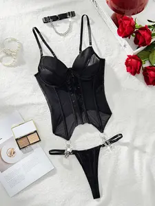 Women's Sexy Lingerie Set, Fitted Design, Breathable Mesh Fabric, Perfect for Everyday Wear & Special Occasions, Underwear