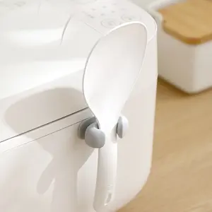3pcs Rice Spoon Storage Rack Sticky Kitchen Wall Mounted Silicone Hook for Rice Cooker Organizer